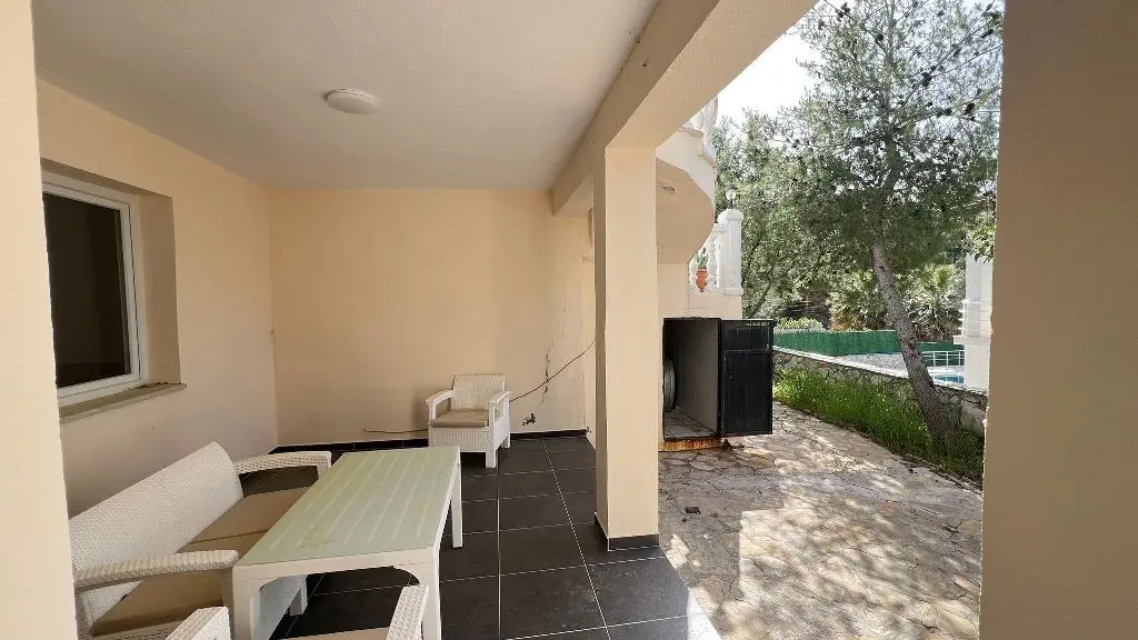 Shaded terrace